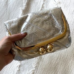 Silver Clutch - Trina Turk